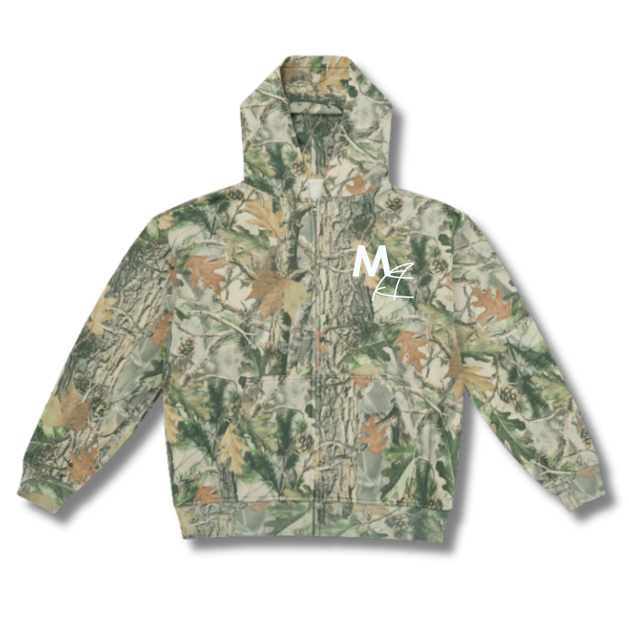 M Logo Zip Hoodie – Tree Camo